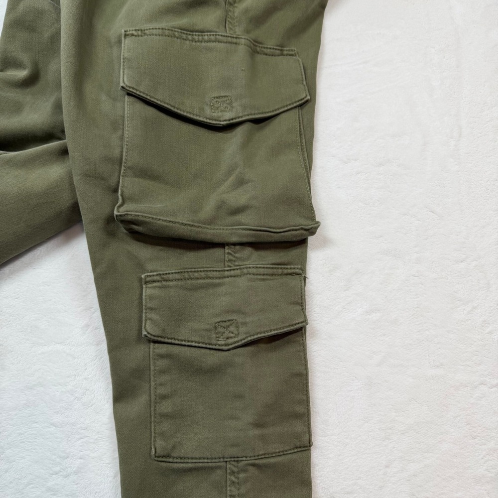 ZARA Cargo Joggers Mens S Olive Green Good Utility Twill Drawstring Pants - Picture 5 of 12